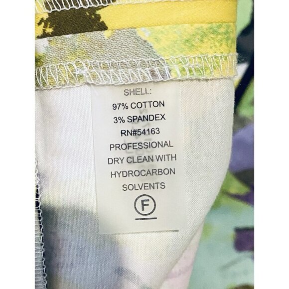 Calvin Klein Dress Womens 16 Watercolor Floral Sleeveless Sheath Artsy Career - Picture 5 of 5